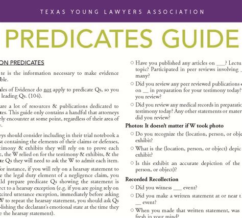 <b>Predicate questions for admitting evidence texas</b>. . Predicate questions for admitting evidence texas